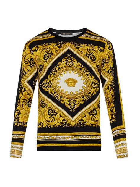 versace baroque print sweater|versace knitwear.